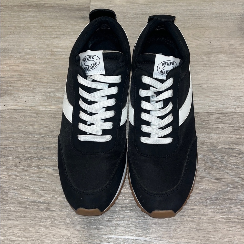 Steve Madden DENNEY Ladies Black Multi Sneakers 10 black white - Picture 4 of 9